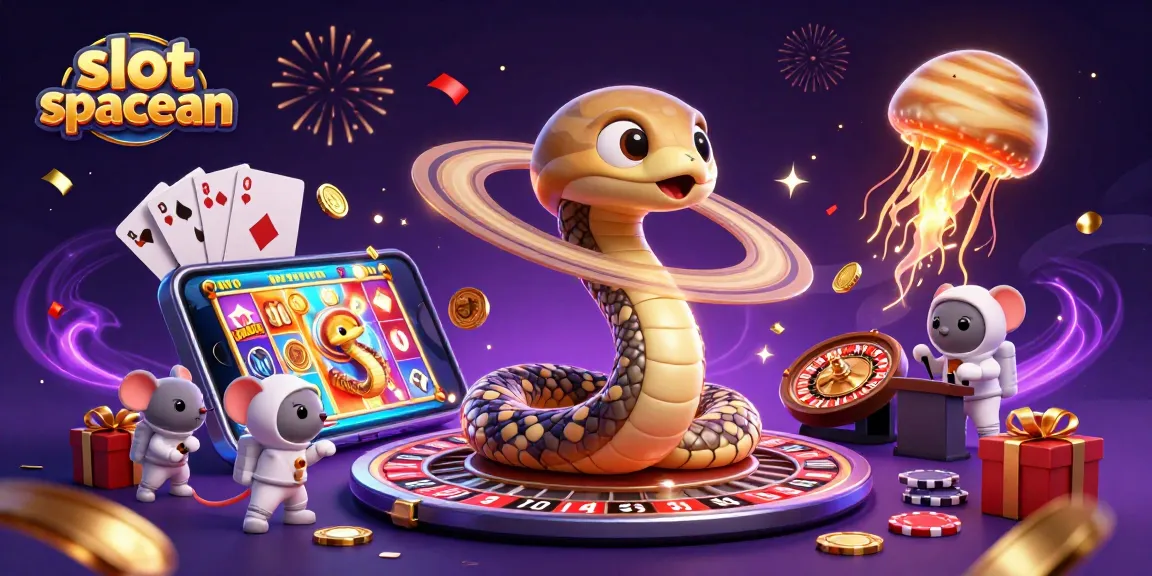 Engage with slot spaceman as tiny mice bet on a cosmic roulette wheel in a vibrant 3D casino.