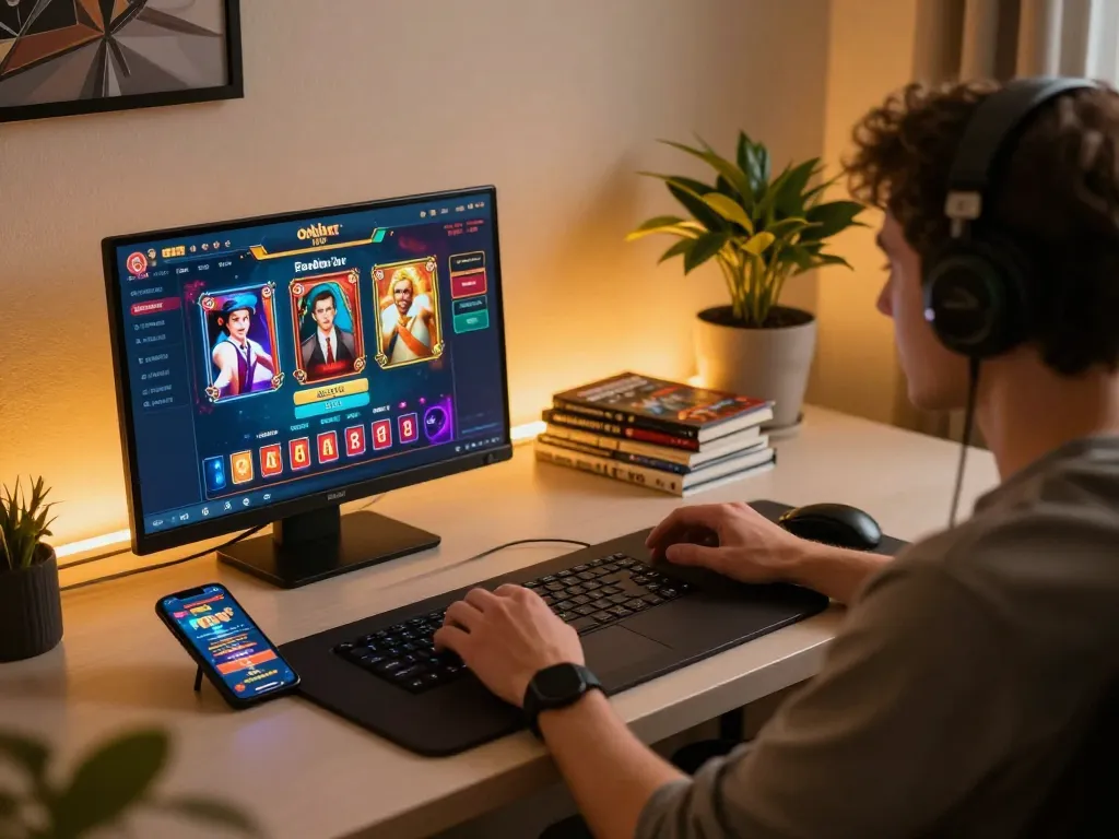 Engaged player experiencing excitement at nhà cái s8 online gaming setup with live dealer options