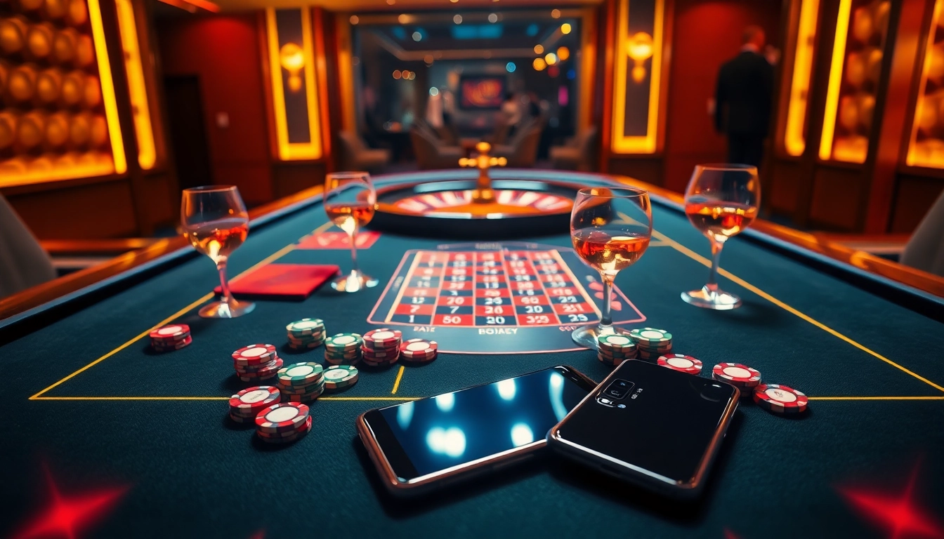 S8 casino experience featuring luxurious gaming table, vibrant chips, and roulette wheel.