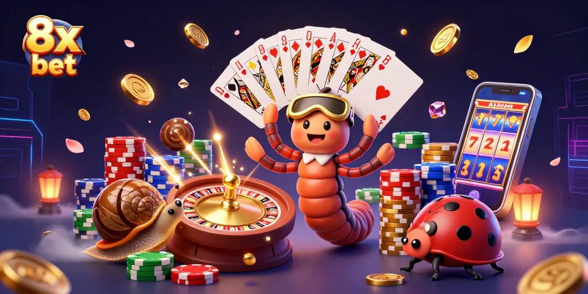 Experience thrilling wins with the vibrant 8x bet casino illustration showcasing exciting gameplay.