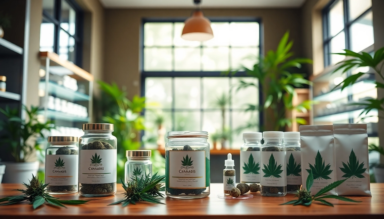 Discover the best way to buy weed online through a vibrant cannabis product display.