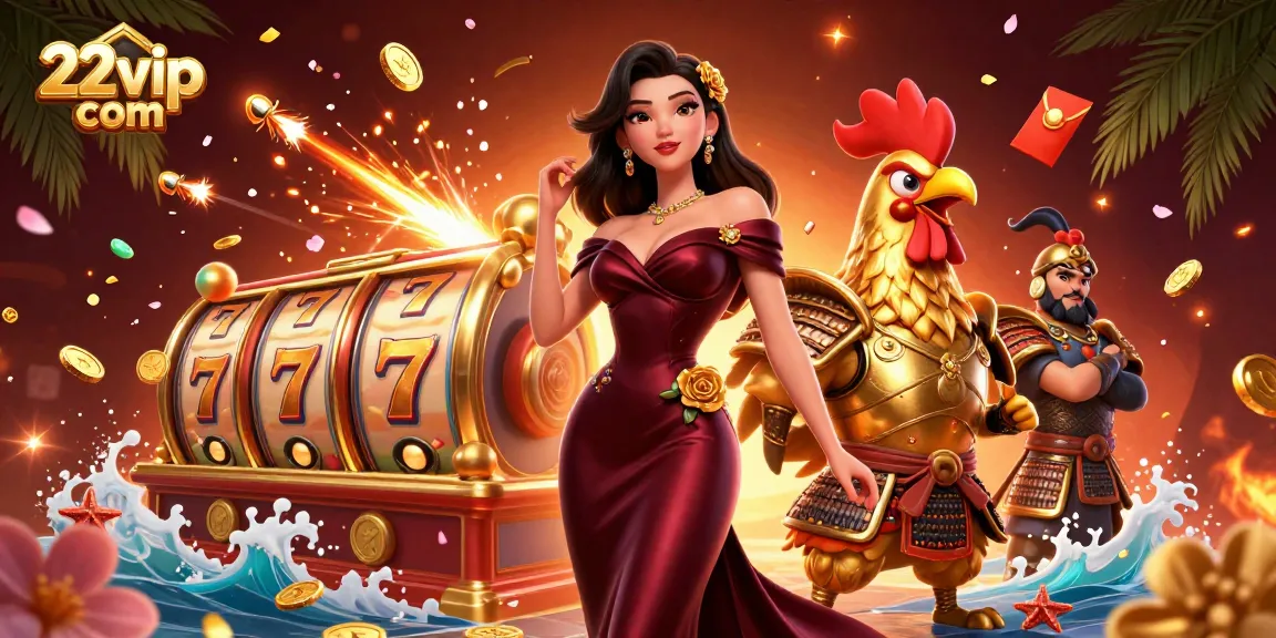 Experience thrilling jackpots at 22vip com with a glamorous casino scene rich in detail and excitement.