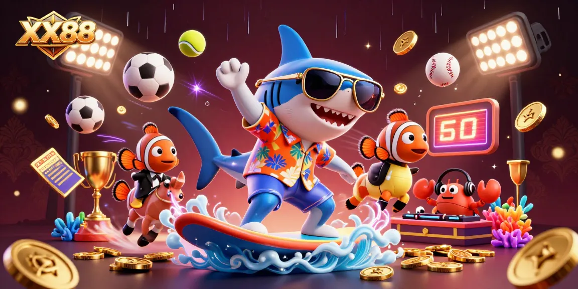 Engage with XX88 and uncover thrilling gameplay in a vibrant casino environment with animated sea creatures.