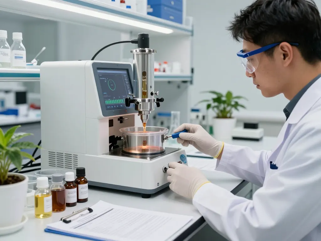 Cannabinoid manufacturer Europe showcasing advanced extraction techniques in a modern lab environment.