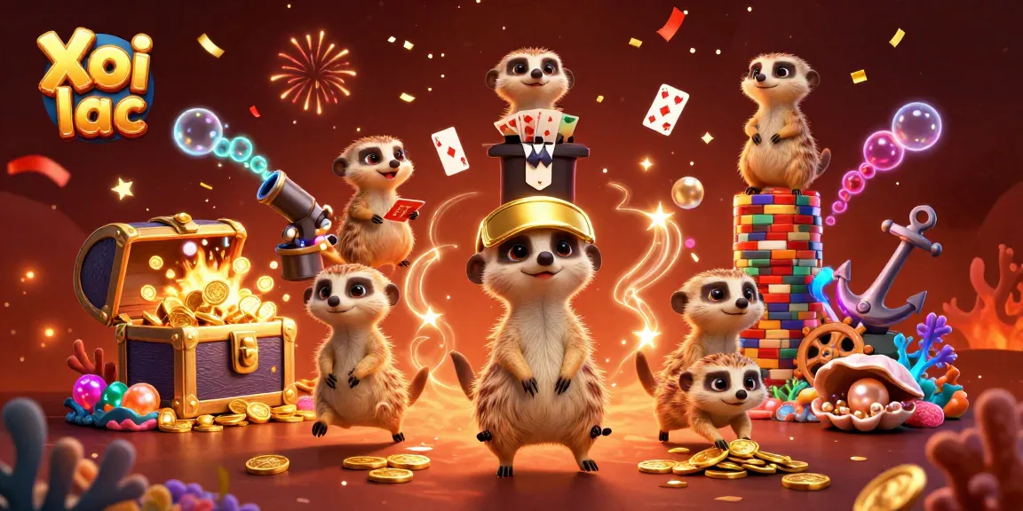 Xoi lac reveals lively meerkat casino gaming with dynamic action and vibrant details.