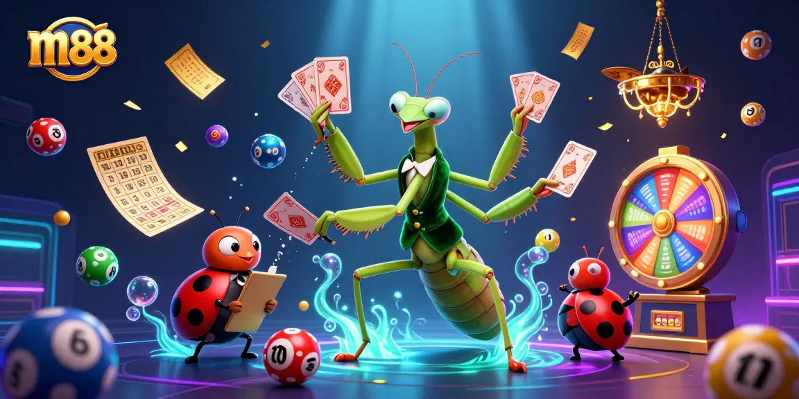 Experience the excitement of m88 with vibrant gaming elements in a captivating 3D casino scene.