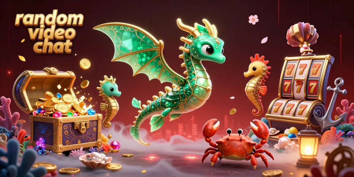 Engage in random video chat with stunning casino-themed underwater creatures and vibrant visuals.