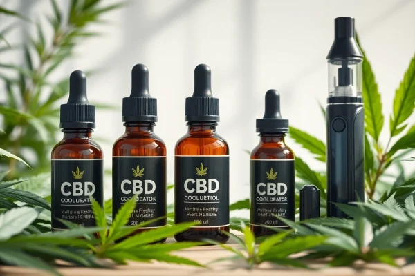 CBD köpa med laboratorietestrad organisk olja, hampaextrakt och snygga vape-enheter för naturlig välbefinnande.