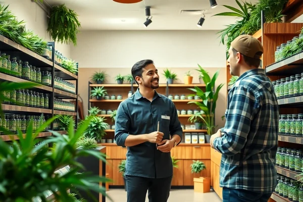 Browse quality products at the Weed Store with friendly staff in a warm, inviting atmosphere.