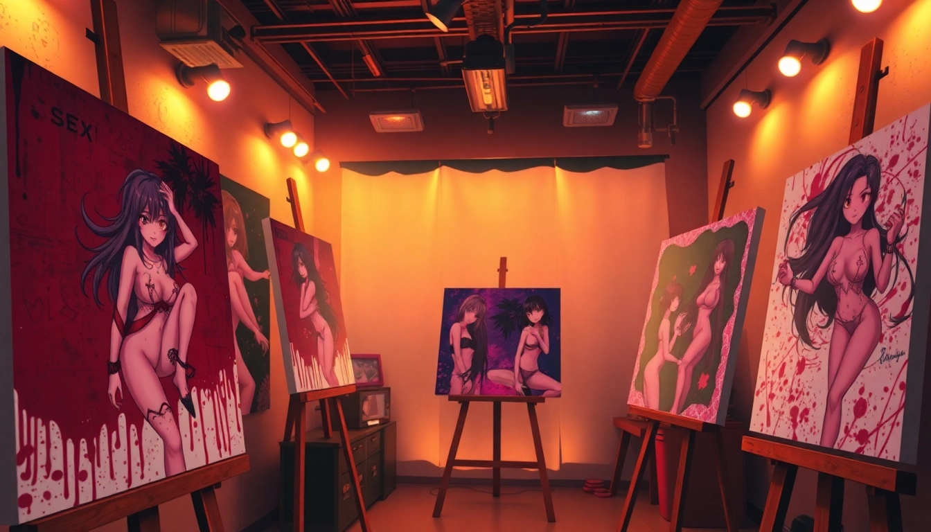 Intriguing anime sex art studio showcasing vibrant and artistic anime-themed creations.