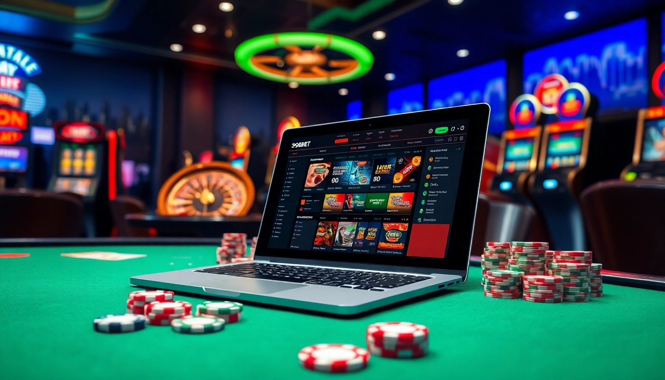 Engage with sbobet login in a luxurious casino setting filled with vibrant games and excitement.