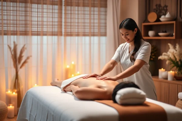 차분한 환경에서 전문 마사지사와의 편안한 오산출장마사지 세션.