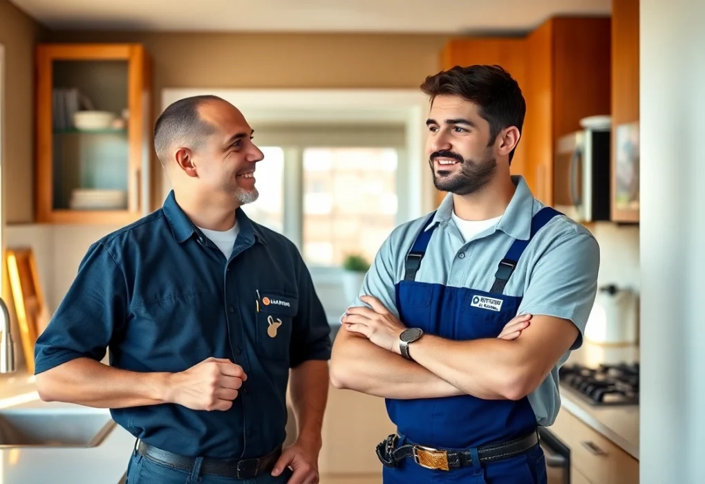 NYC emergency plumber & sewer responding to a plumbing crisis in a home kitchen, showcasing professionalism and urgency.